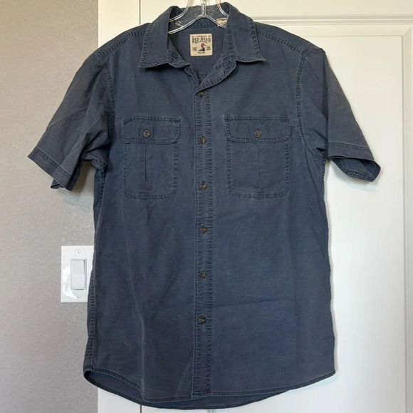 Red Head short sleeve button down - Picture 1 of 7